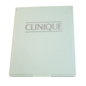 Clinique Compact Mirror Travel Size Seafoam Green Vintage Folding Slim Design